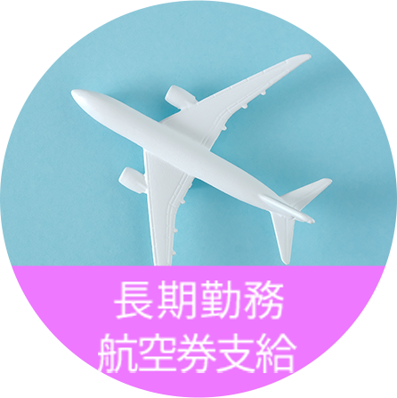 長期勤務航空券支給